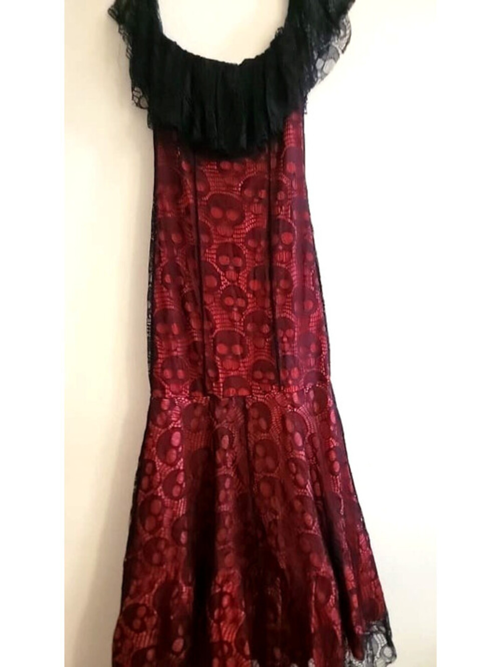 Spirit Halloween Adult La Catrina Day of the Dead Trumpet Dress Costume | Black